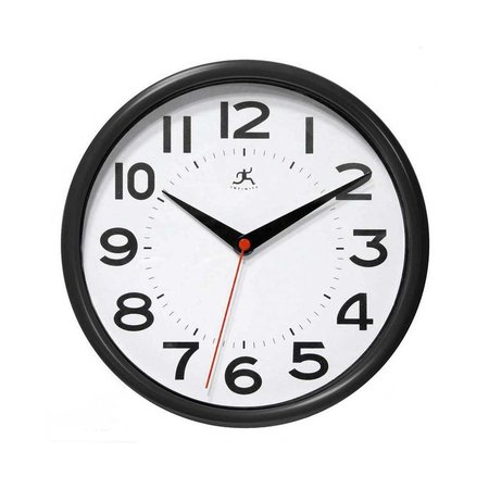 INFINITY INSTRUMENTS Metro - 9in Black Office Wall Clock, Battery Operated 14220BK-3364